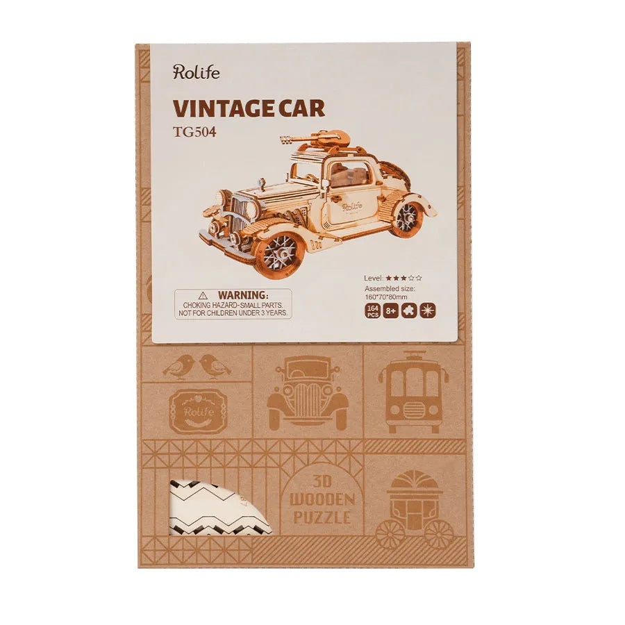 Vintage Car | 3d wooden puzzle | Holz Wunder - Holz Wunder