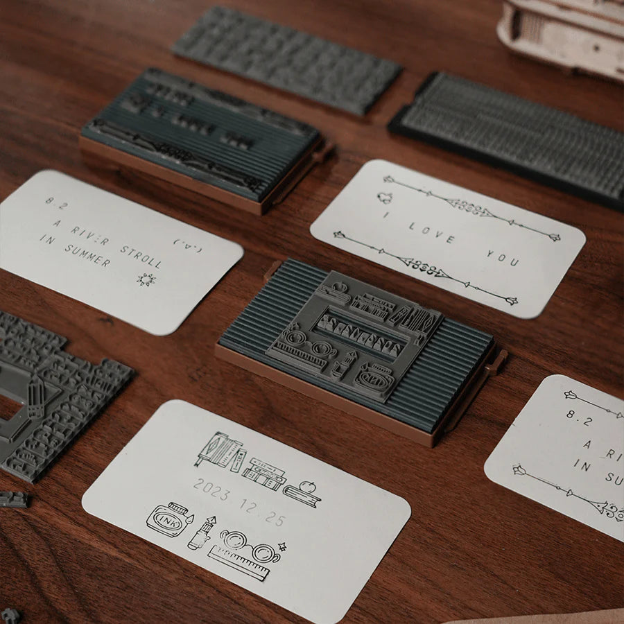 DIY scrapbooking tool: Print custom designs with this assembled wooden puzzle