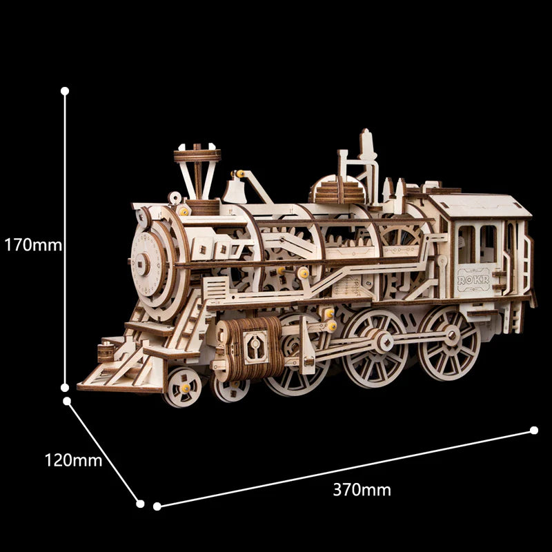 Locomotive 3D Wooden Puzzle Model lk701 - Holz Wunder