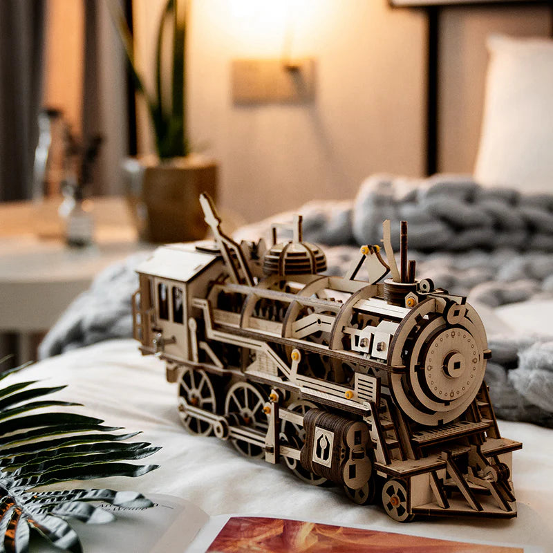 Locomotive 3D Wooden Puzzle Model lk701 - Holz Wunder