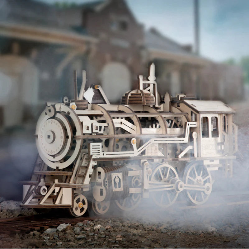 Locomotive 3D Wooden Puzzle Model lk701 - Holz Wunder