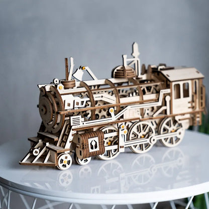 Locomotive 3D Wooden Puzzle Model lk701 - Holz Wunder