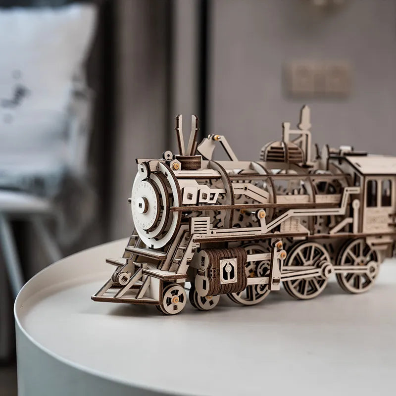 Locomotive 3D Wooden Puzzle Model lk701 - Holz Wunder